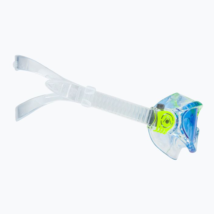 Aquasphere Vista transparent/bright green/blue children's swim mask MS5080031LB 3