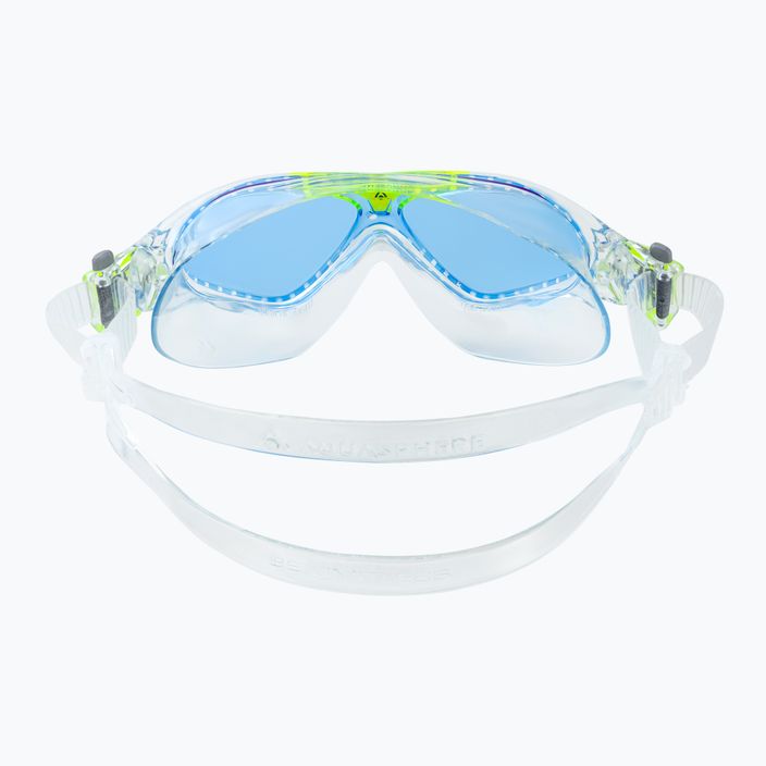 Aquasphere Vista transparent/bright green/blue children's swim mask MS5080031LB 5