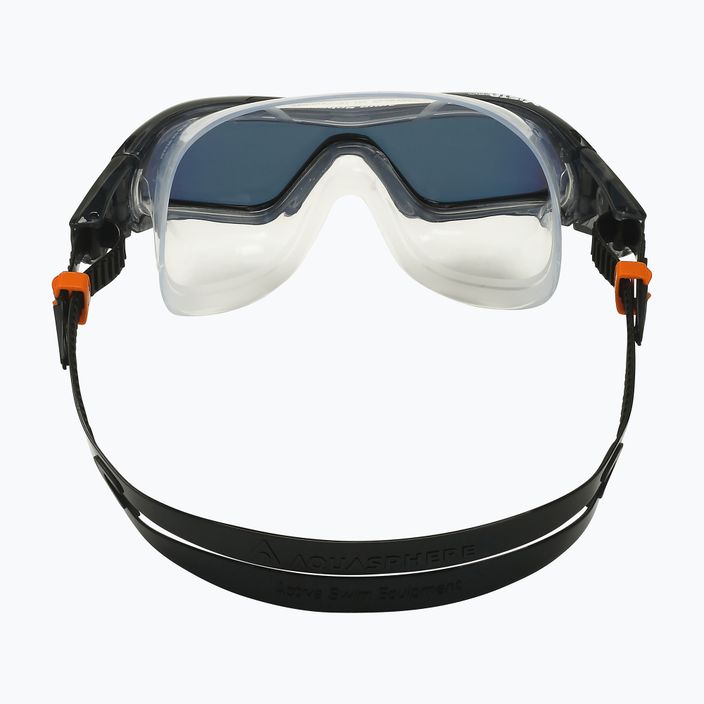Aquasphere Vista Pro dark gray/black/mirror orange titanium swim mask MS5041201LMO 9