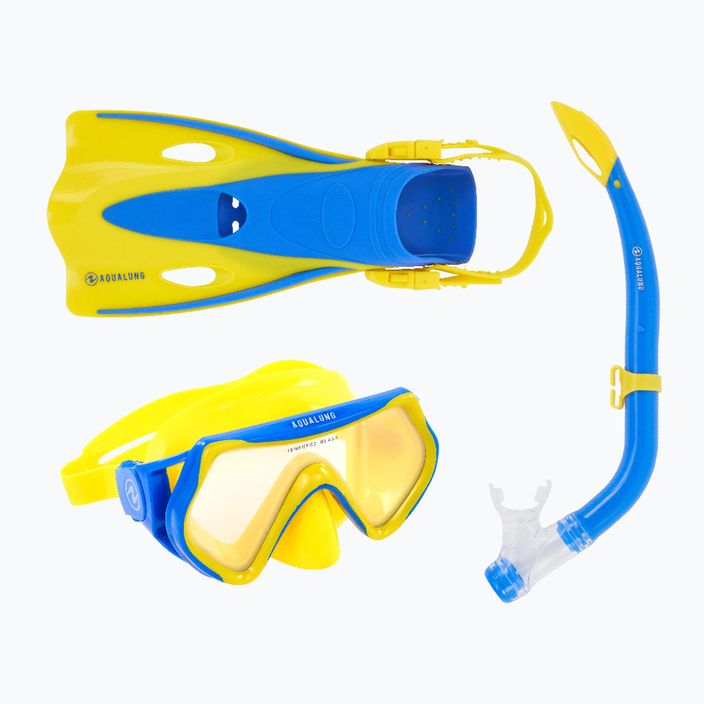 Aqualung Hero children's snorkel kit yellow and blue SV1160740SM 14