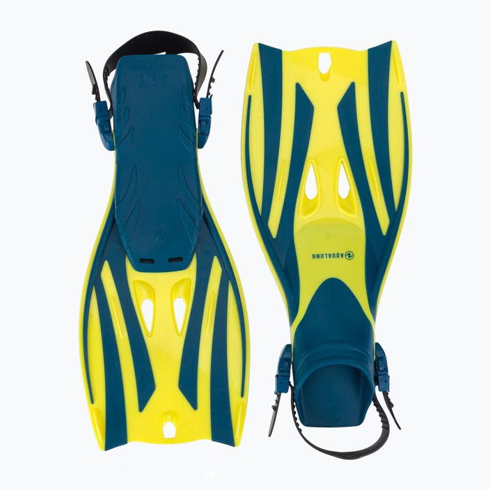 Aqualung Fizz yellow and navy blue snorkelling fins FA3619807 2