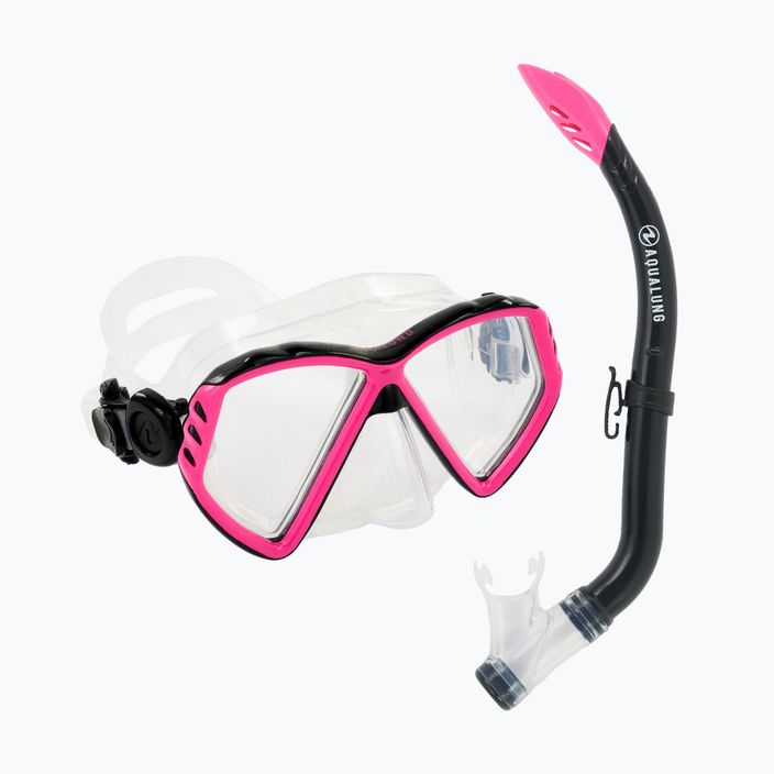 Aqualung Cub Combo children's snorkel kit black/pink SC3990002 10