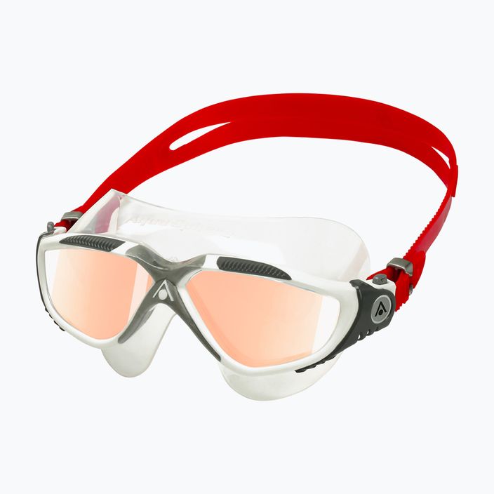 Aquasphere Vista white/red/mirrored iridescent swim mask MS5050906LMI 6