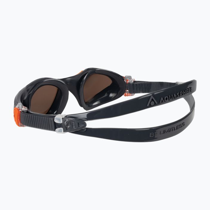 Aquasphere Kayenne grey/orange swimming goggles 4