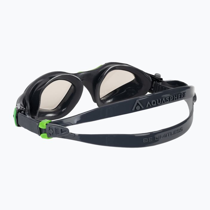 Aquasphere Kayenne dark grey/green swimming goggles 4