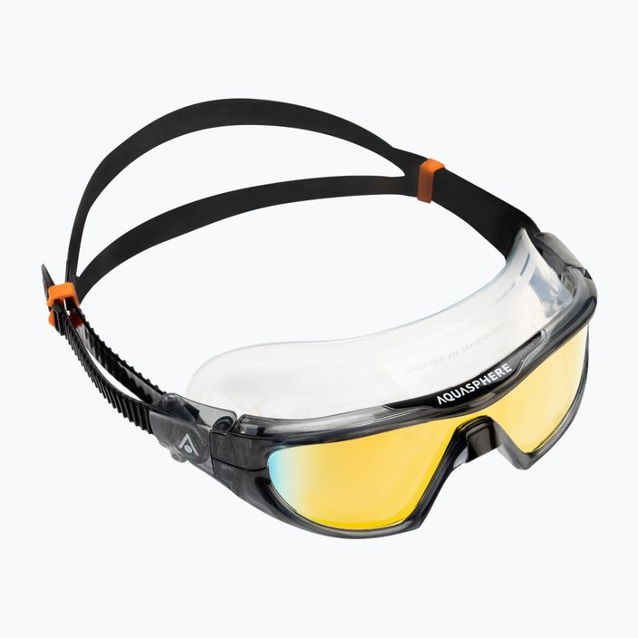 Aquasphere Vista Pro dark gray/black/mirror orange titanium swim mask MS5591201LMO