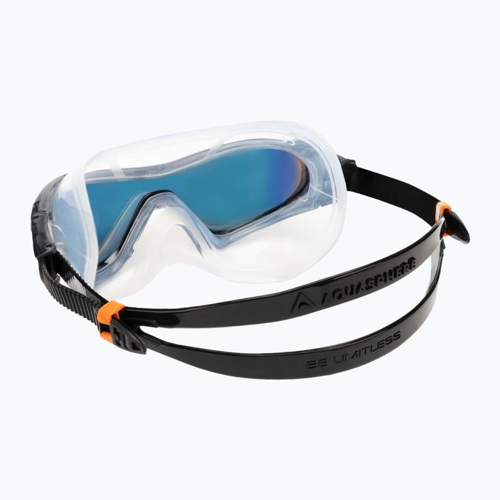 Aquasphere Vista Pro dark gray/black/mirror orange titanium swim mask MS5591201LMO 4