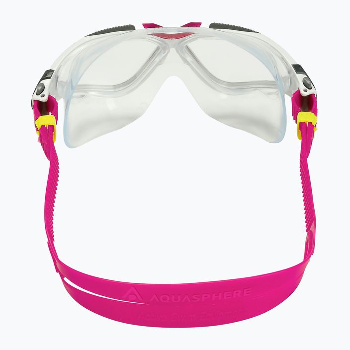Aquasphere Vista white/raspberry/lenses clear swim mask 4