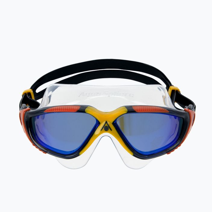 Aquasphere Vista dark grey/orange swimming mask 7