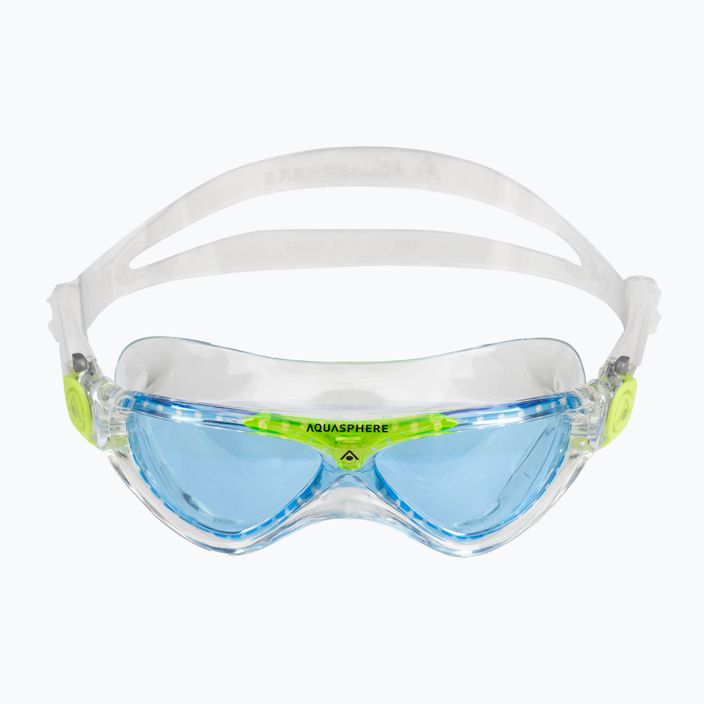 Aquasphere Vista transparent/bright green/blue children's swim mask MS5630031LB 2