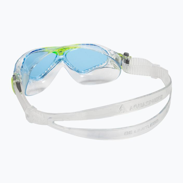 Aquasphere Vista transparent/bright green/blue children's swim mask MS5630031LB 4
