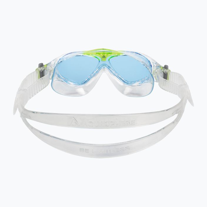 Aquasphere Vista transparent/bright green/blue children's swim mask MS5630031LB 5