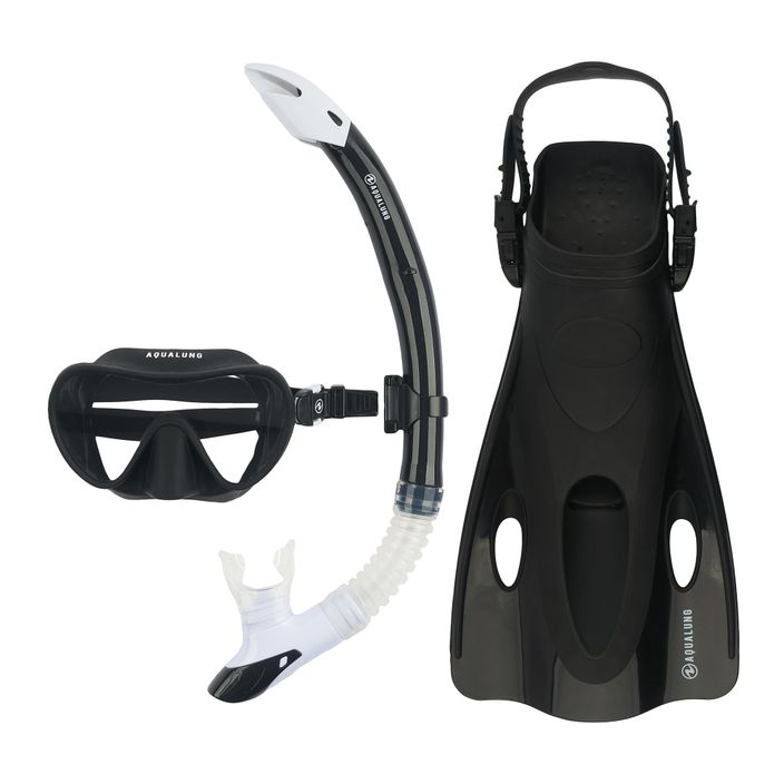Aqualung Nabul snorkelling set mask + snorkel + fins black 2
