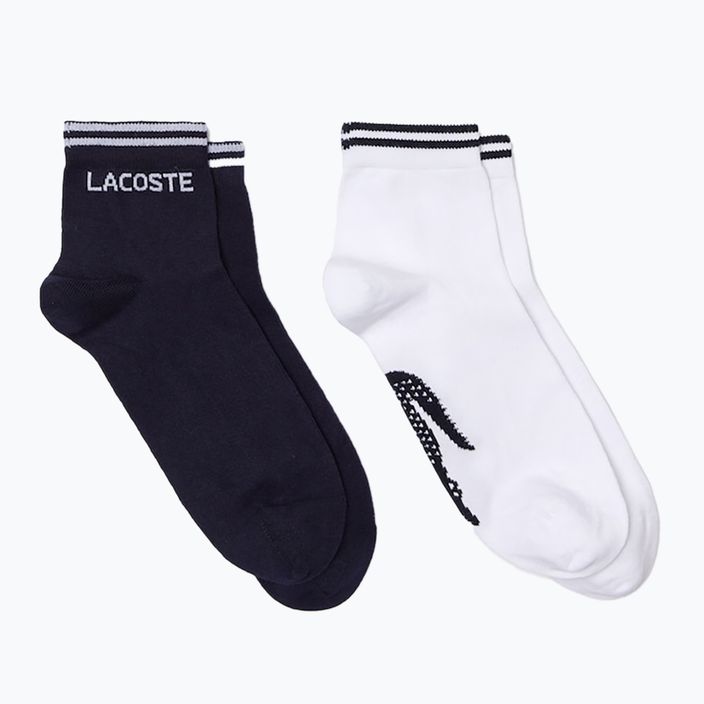 Lacoste men's tennis socks 2 pairs navy blue and white RA4187