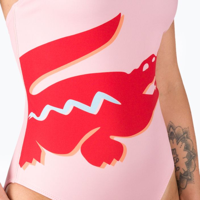 Lacoste women's one-piece swimsuit pink MF3485 5