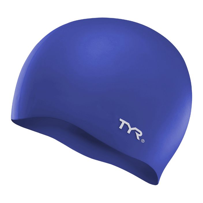 TYR Wrinkle-Free Silicone swimming cap royal 2