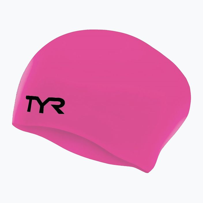 TYR Wrinkle-Free pink swimming cap LCSL_693 3