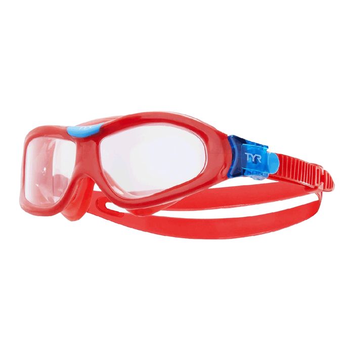 TYR Orion clear/red/red swim mask 2