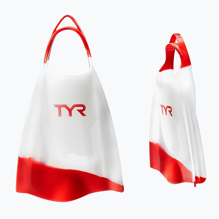 TYR Hydroblade swimming fins white and red LFHYD 5
