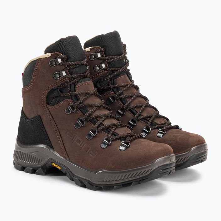 Women's trekking boots Alpina Prima Mid dark brown 4
