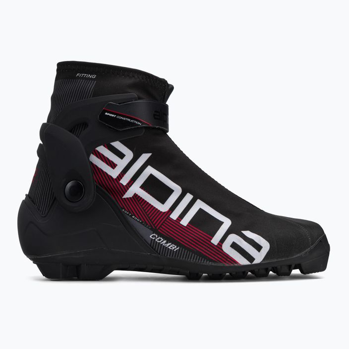 Men's cross-country ski boots Alpina N Combi black/white/red 2