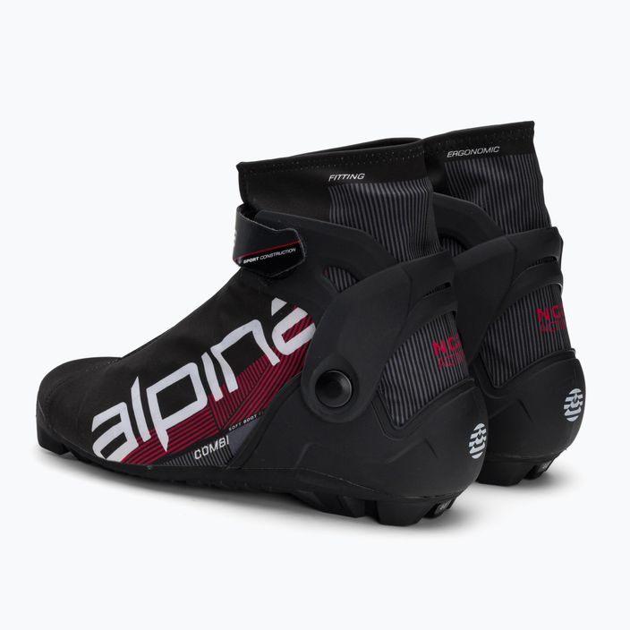 Men's cross-country ski boots Alpina N Combi black/white/red 3