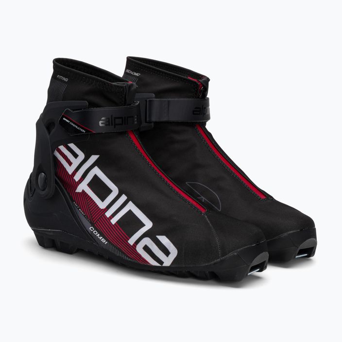 Men's cross-country ski boots Alpina N Combi black/white/red 4