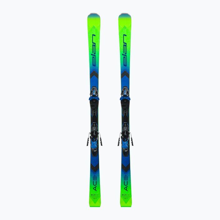 Elan Ace SCX Fusion + EMX 12 downhill skis green-blue AAJHRC21