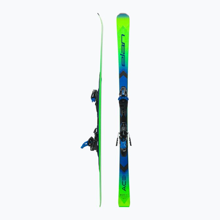 Elan Ace SCX Fusion + EMX 12 downhill skis green-blue AAJHRC21 2