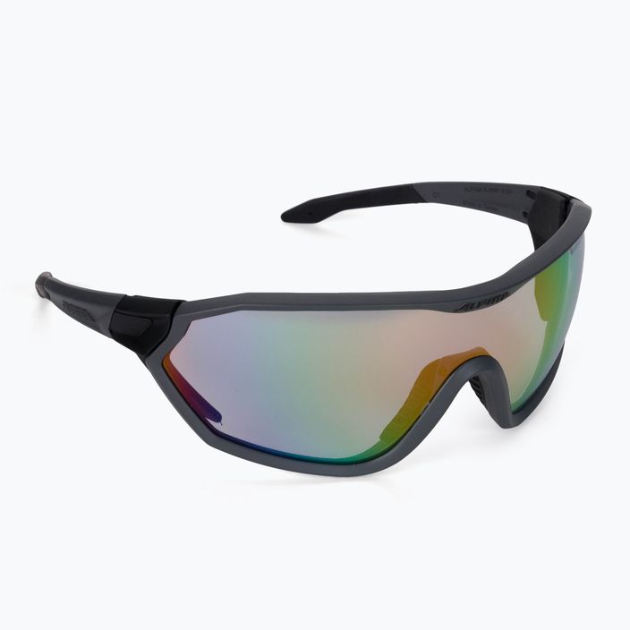 Bicycle goggles Alpina S-Way VM coal matt black/rainbow mirror