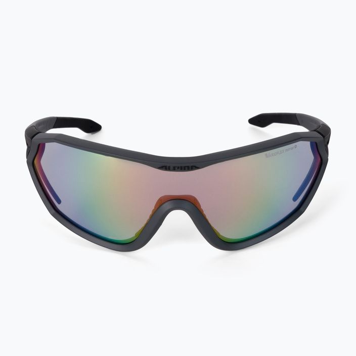 Bicycle goggles Alpina S-Way VM coal matt black/rainbow mirror 3