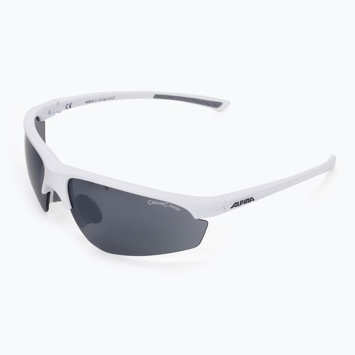 Bicycle goggles Alpina Tri-Effect 2.2 white/black mirror/clear/orange mirror 5