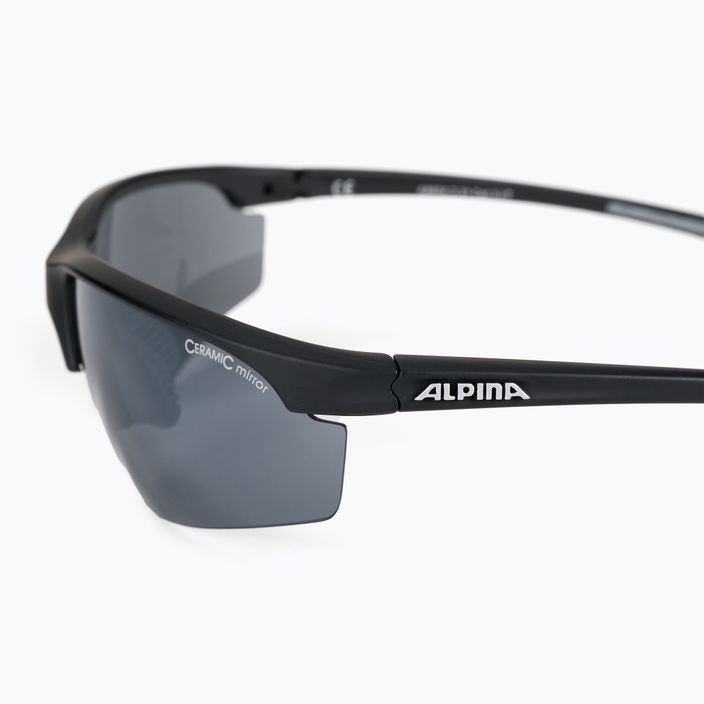 Bicycle goggles Alpina Tri-Effect 2.1 black matte/black mirror/clear/orange mirr 4