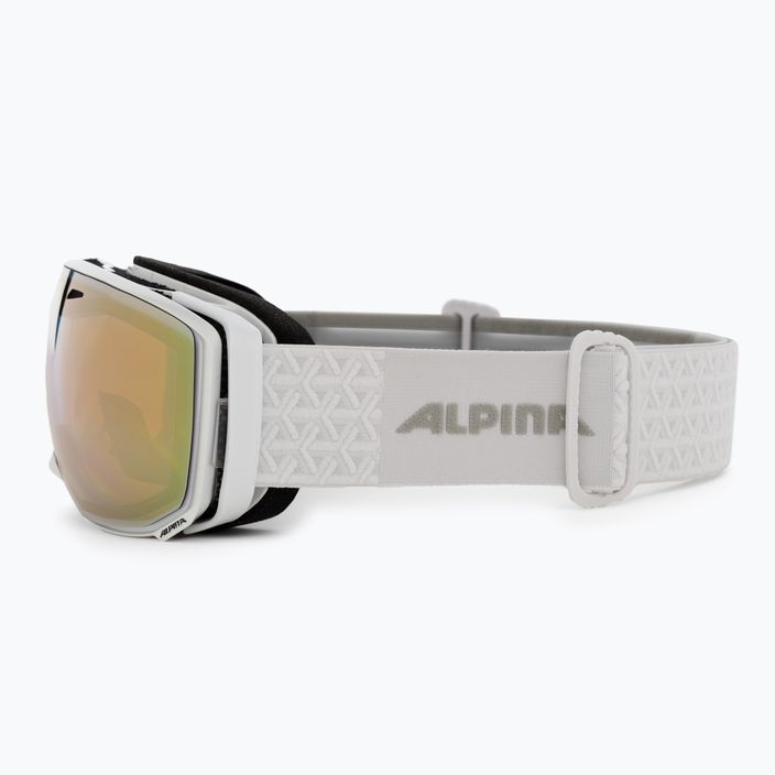 Ski goggles Alpina Estetica Q-Lite pearlwhite gloss/mandarin sph 4