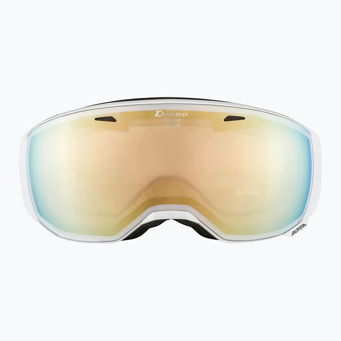Ski goggles Alpina Estetica Q-Lite pearlwhite gloss/mandarin sph 7