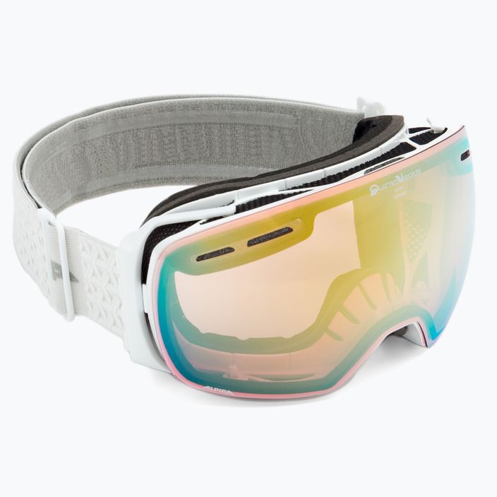 Ski goggles Alpina Granby QV white gloss/gold sph