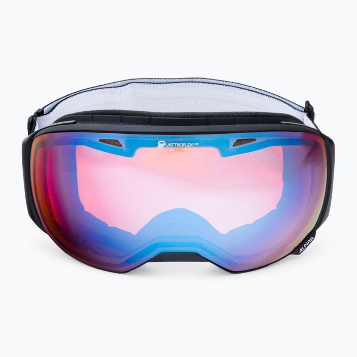 Ski goggles Alpina Big Horn QV-Lite black matt/blue sph 2
