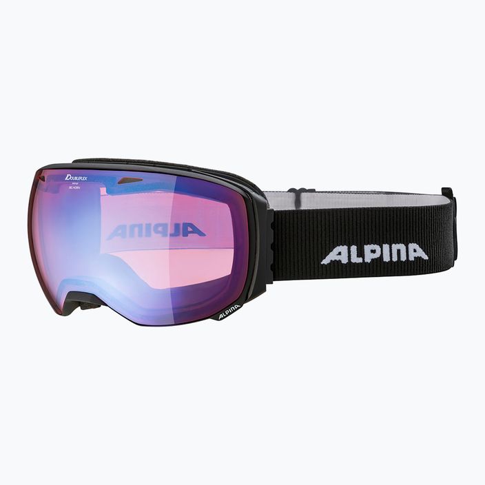 Ski goggles Alpina Big Horn QV-Lite black matt/blue sph 7