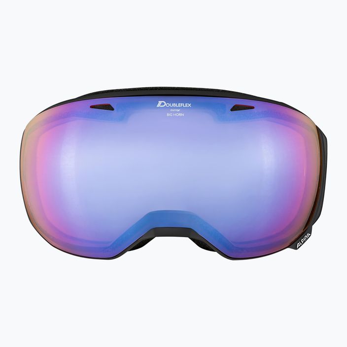 Ski goggles Alpina Big Horn QV-Lite black matt/blue sph 8