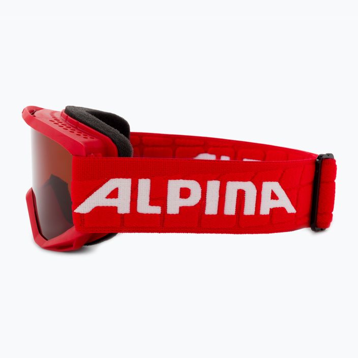 Children's ski goggles Alpina Piney red matt/orange 4