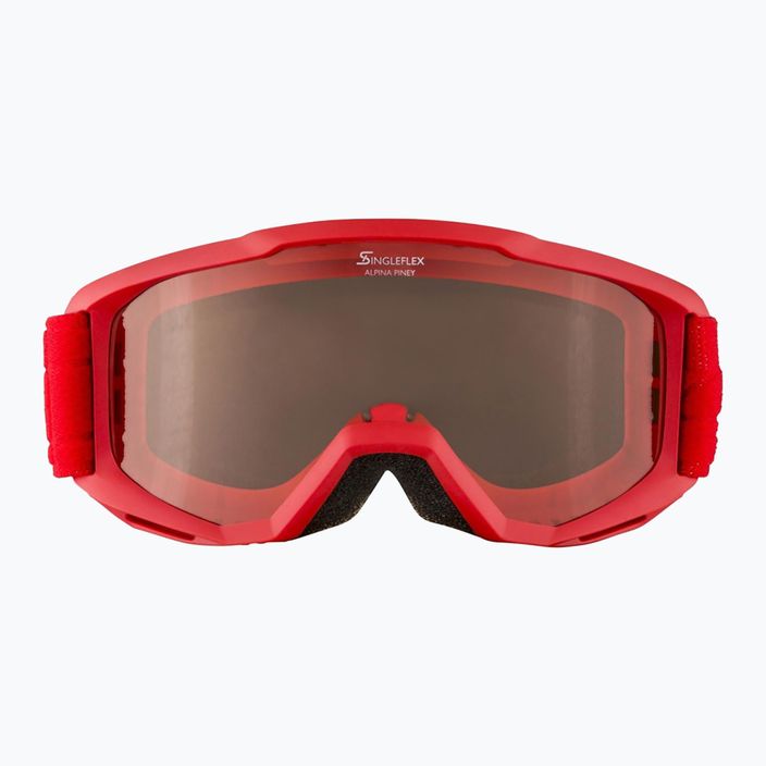 Children's ski goggles Alpina Piney red matt/orange 7