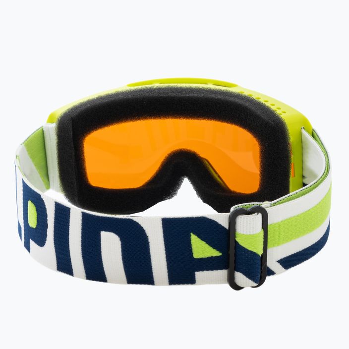 Children's ski goggles Alpina Piney lime matt/orange 3