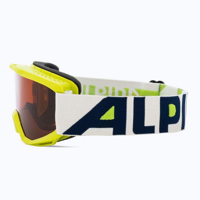 Children's ski goggles Alpina Piney lime matt/orange 4