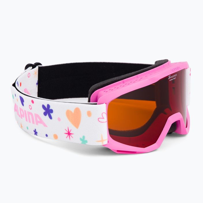 Children's ski goggles Alpina Piney rose/rose matt/orange