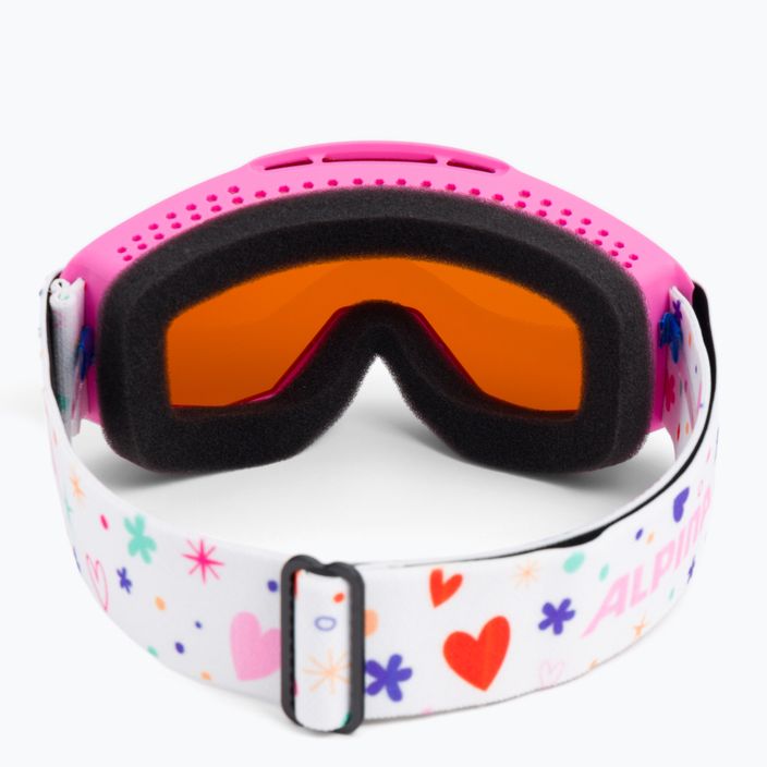 Children's ski goggles Alpina Piney rose/rose matt/orange 3