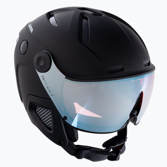Ski helmet Alpina Attelas Visor QVM black matt/silver