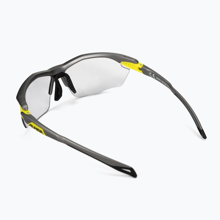Bicycle goggles Alpina Twist Five Hr V tin matt neon yellow/black 2