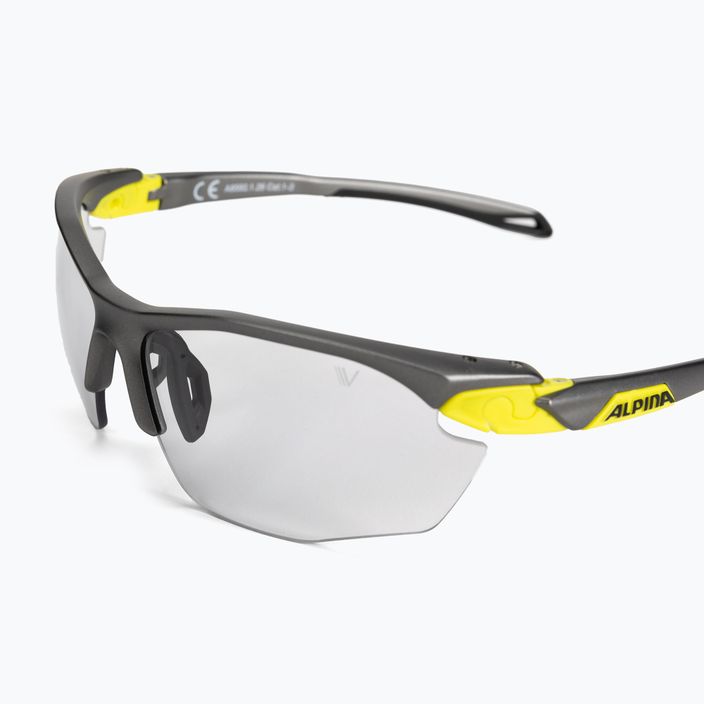 Bicycle goggles Alpina Twist Five Hr V tin matt neon yellow/black 5