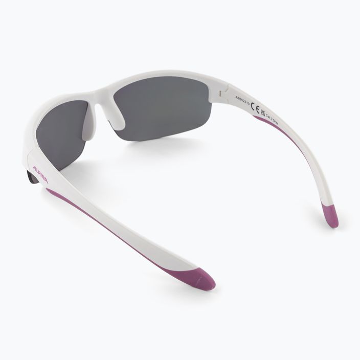 Children's sunglasses Alpina Junior Flexxy Youth HR white purple matt/pink mirror 2