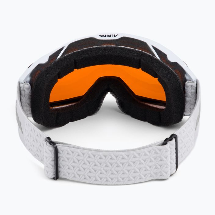 Ski goggles Alpina Nakiska white matt/orange 3